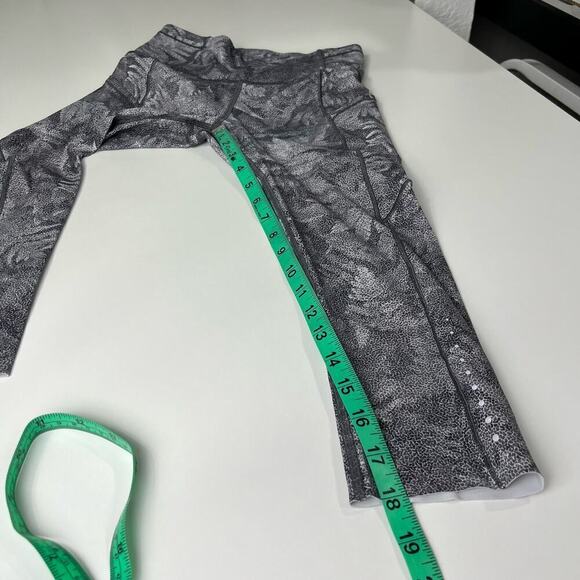 Lululemon Sz 4 Fast & Free Crop (19") Kindred Spirit Alpine White Multi W6AGGS - Picture 10 of 14